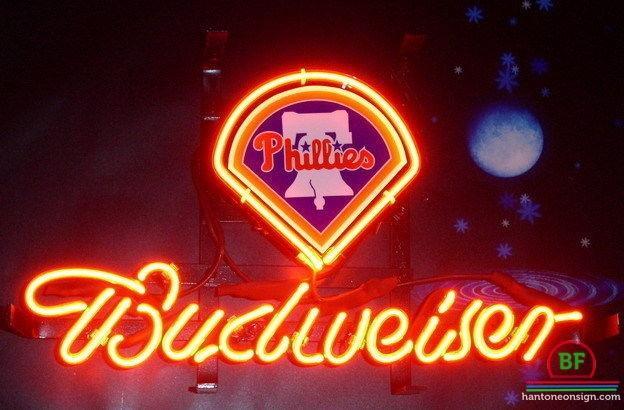 Custom Budweiser Philadelphia Phillies Neon Sign MLB Teams Neon Light