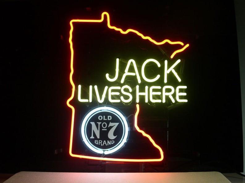 Custom Jack Daniels Lives Here Store Neon Real Neon Light