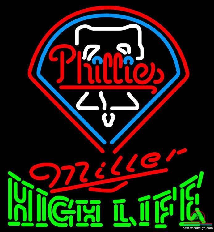 Custom Miller High Life Philadelphia Phillies Neon Sign MLB Teams Neon Light