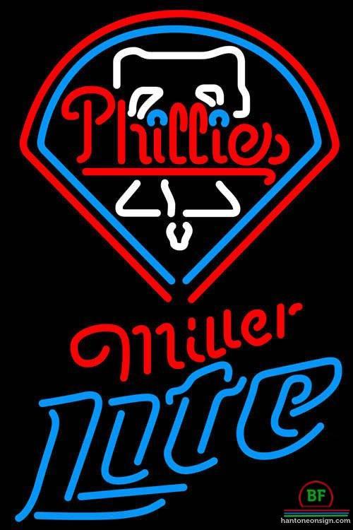 Custom Miller Lite Philadelphia Phillies Neon Sign MLB Teams Neon Light
