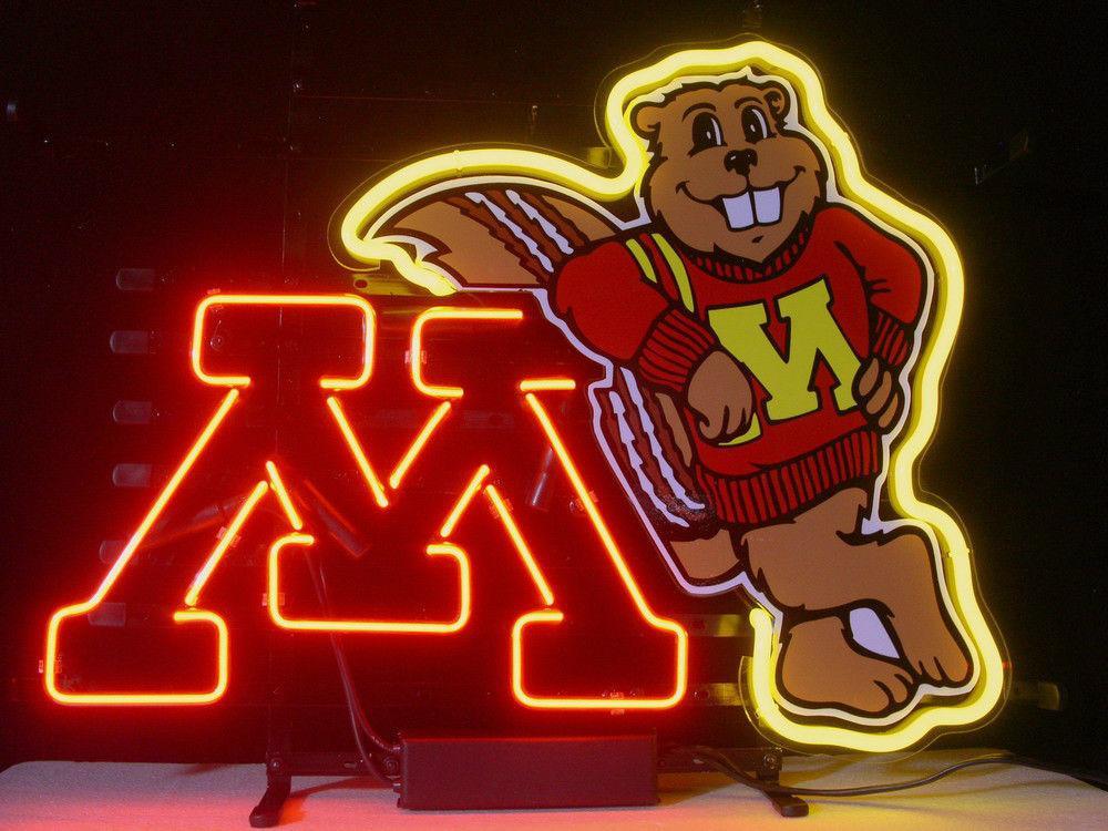 Custom Minnesota Golden Gophers NCAA Sports Neon Sign Real Neon Light
