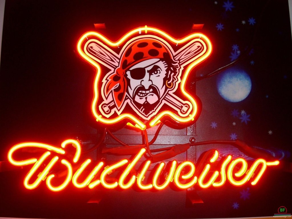 Custom Budweiser Pittsburgh Pirates Neon Sign MLB Teams Neon Light