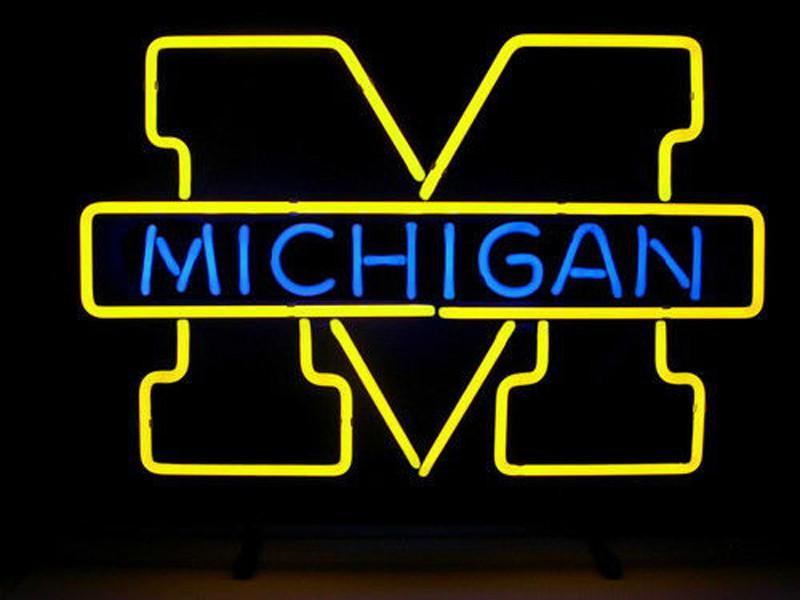 Custom Michigan Wolverines NCAA Sports Neon Sign Real Neon Light