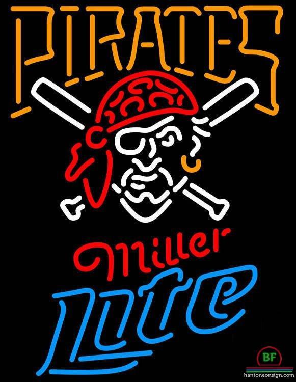 Custom Miller Lite Pittsburgh Pirates Neon Sign MLB Teams Neon Light