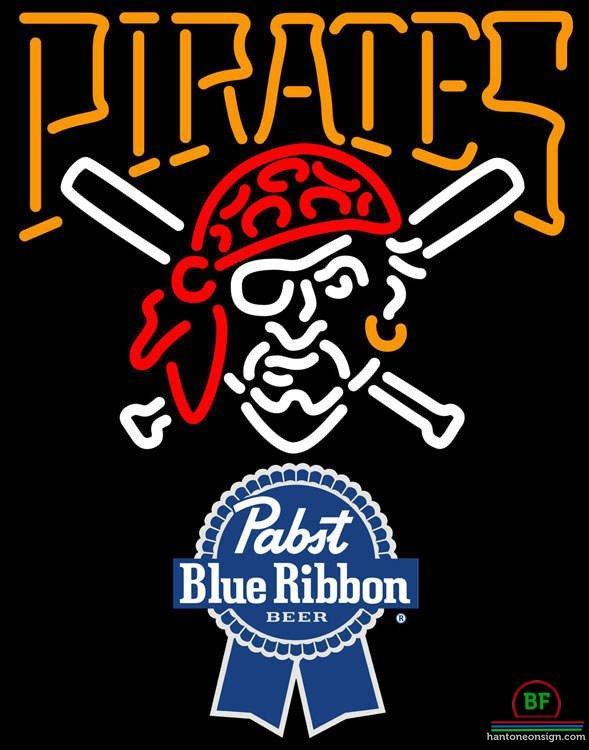 Custom Pabst Blue Ribbon Pittsburgh Pirates Neon Sign MLB Teams Neon Light