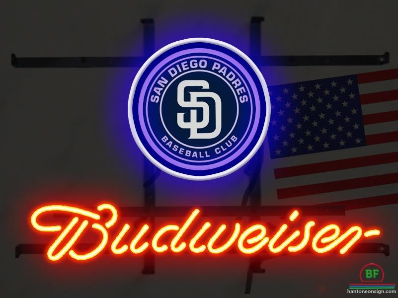 Custom Budweiser San Diego Padres Neon Sign MLB Teams Neon Light