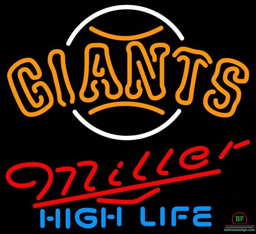 Custom Miller High Life San Francisco Giants Neon Sign MLB Teams Neon Light
