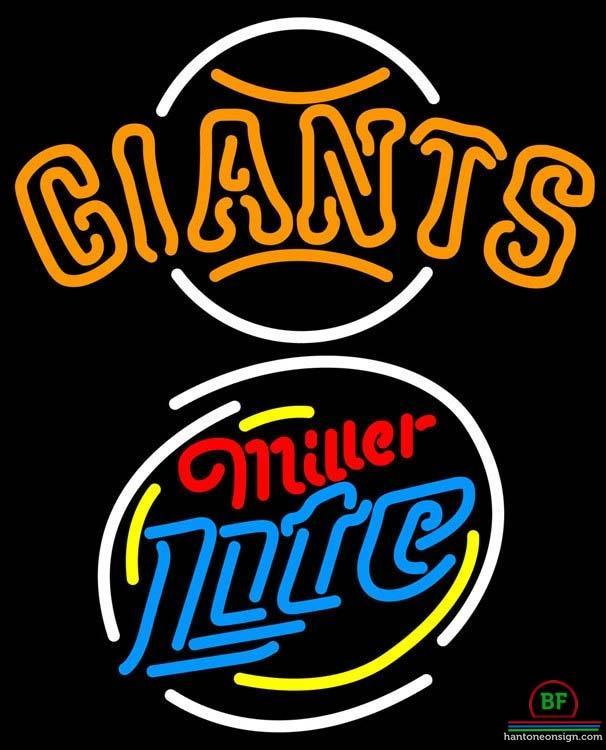 Custom Miller Lite San Francisco Giants Neon Sign MLB Teams Neon Light