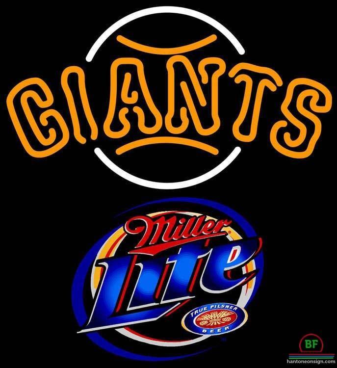 Custom Miller Lite San Francisco Giants Neon Sign MLB Teams Neon Light