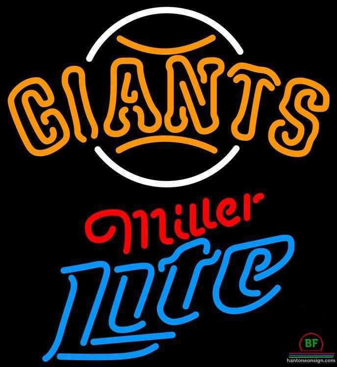 Custom Miller Lite San Francisco Giants Neon Sign MLB Teams Neon Light