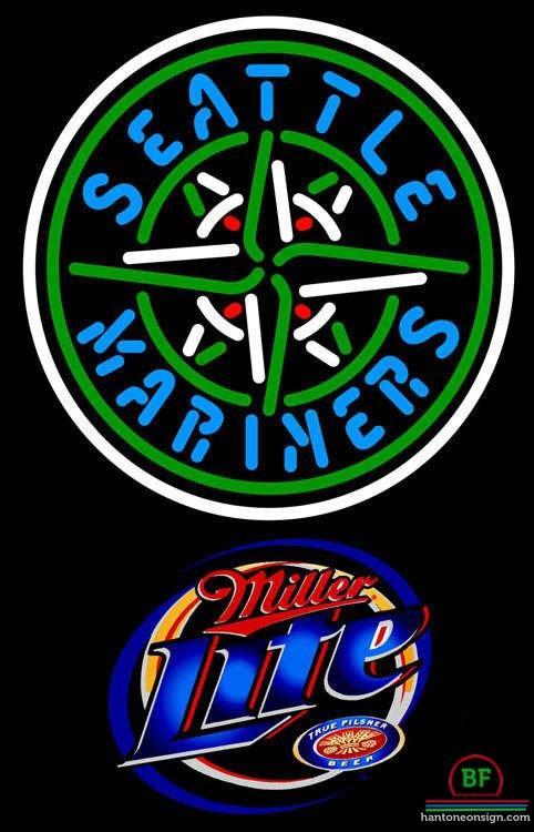 Custom Miller Lite Seattle Mariners Neon Sign MLB Teams Neon Light