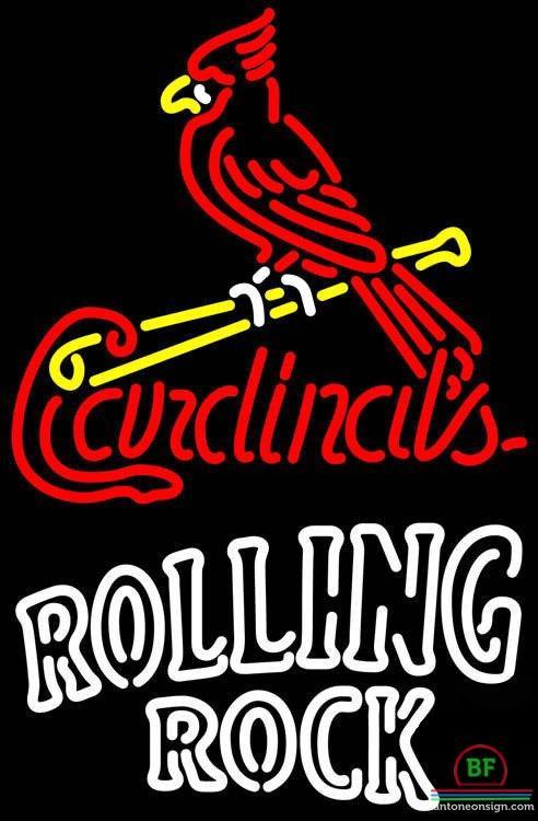 Custom Rolling Rock St Louis Cardinals Neon Sign MLB Teams Neon Light
