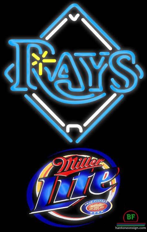 Custom Miller Lite Tampa Bay Rays Neon Sign MLB Teams Neon Light