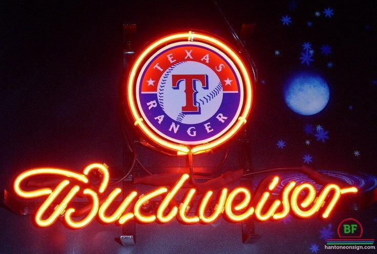 Custom Budweiser Texas Rangers Neon Sign MLB Teams Neon Light