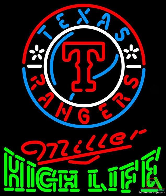 Custom Miller High Life Texas Rangers Neon Sign MLB Teams Neon Light