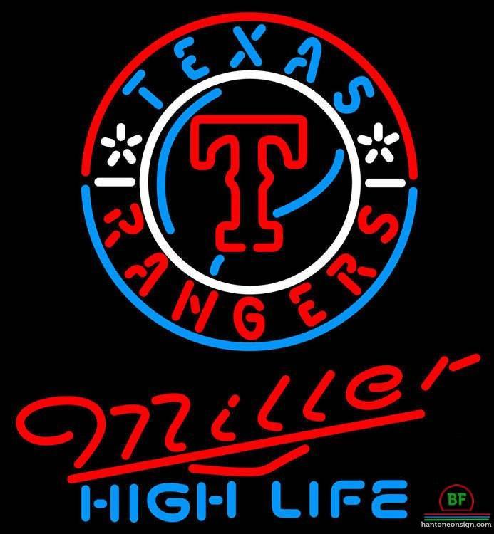 Custom Miller High Life Texas Rangers Neon Sign MLB Teams Neon Light