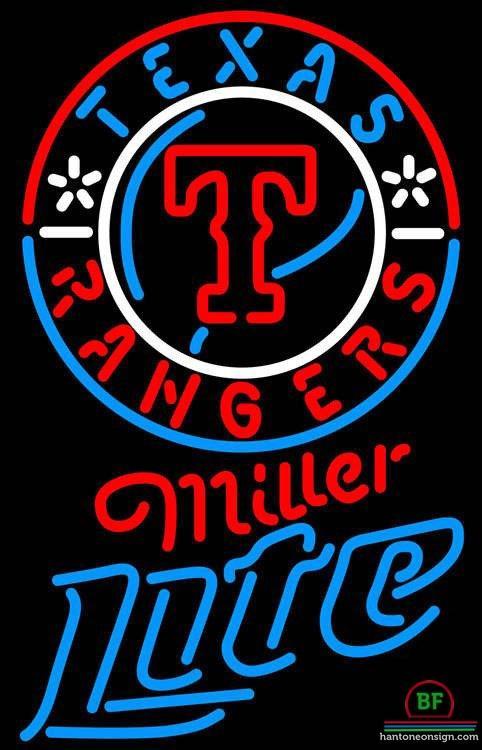 Custom Miller Lite Texas Rangers Neon Sign MLB Teams Neon Light