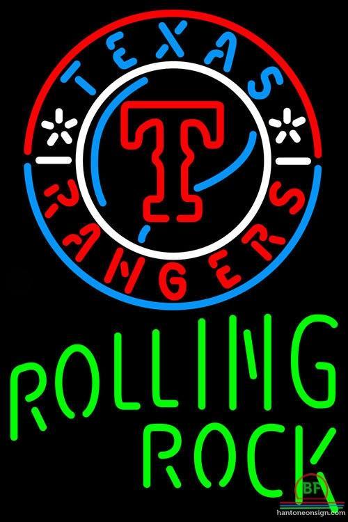 Custom Rolling Rock Texas Rangers Neon Sign MLB Teams Neon Light