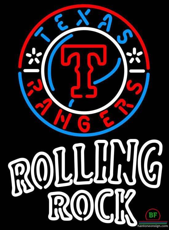 Custom Rolling Rock Texas Rangers Neon Sign MLB Teams Neon Light