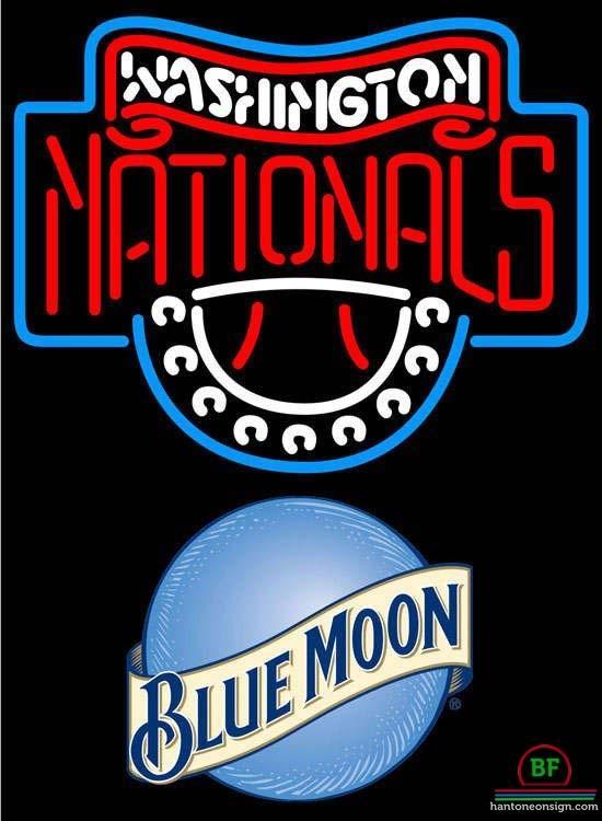 Custom Blue Moon Washington Nationals Neon Sign MLB Teams Neon Light