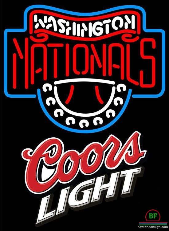 Custom Coors Light Washington Nationals Neon Sign MLB Teams Neon Light