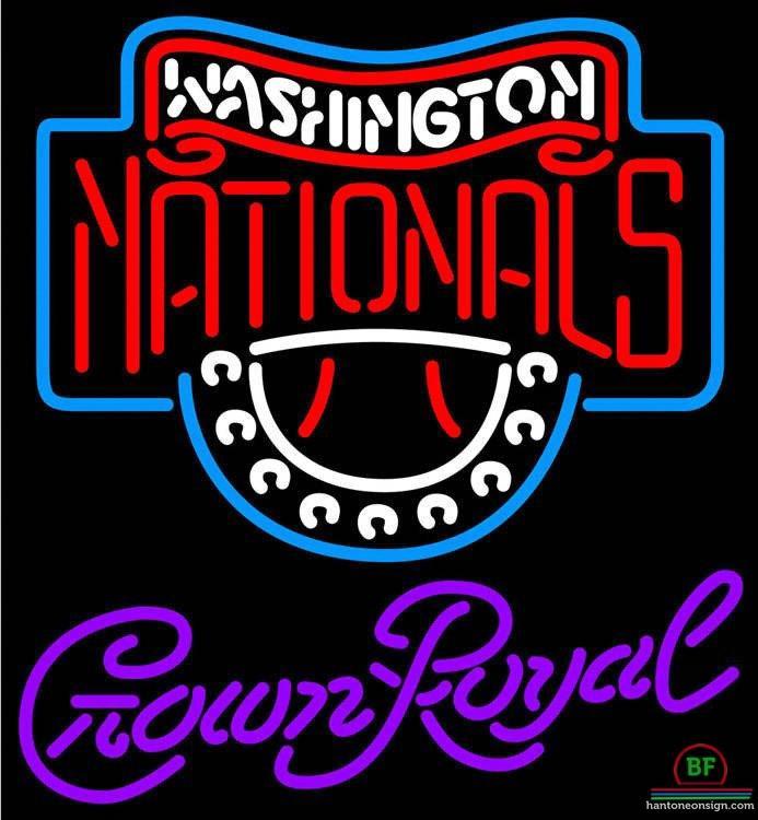 Custom Crown Royal Washington Nationals Neon Sign MLB Teams Neon Light