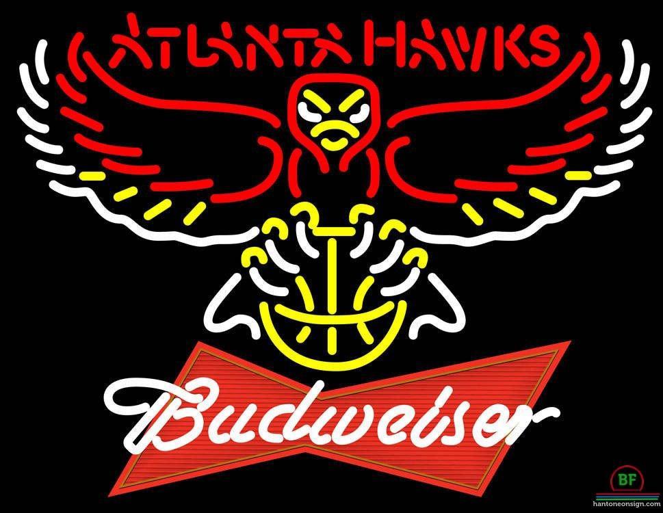 Custom Budweiser Atlanta Hawks Neon Sign NBA Teams Neon Light