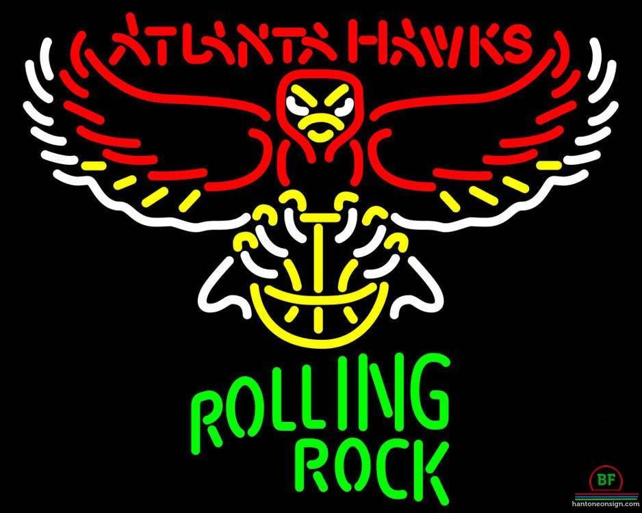Custom Rolling Rock Atlanta Hawks Neon Sign NBA Teams Neon Light