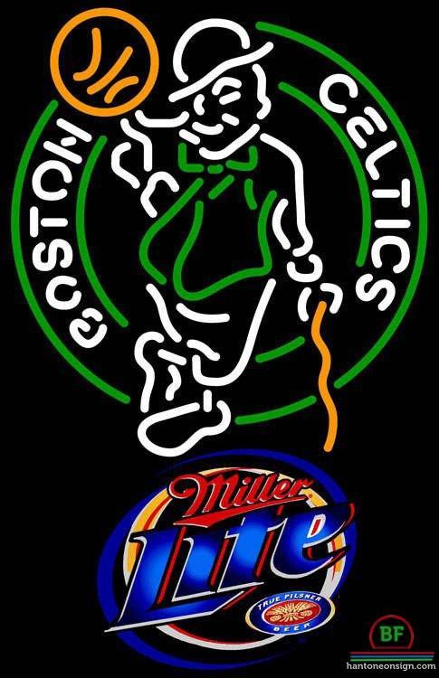 Custom Miller Lite Boston Celtics Neon Sign NBA Teams Neon Light