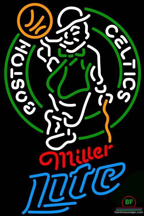 Custom Miller Lite Boston Celtics Neon Sign NBA Teams Neon Light