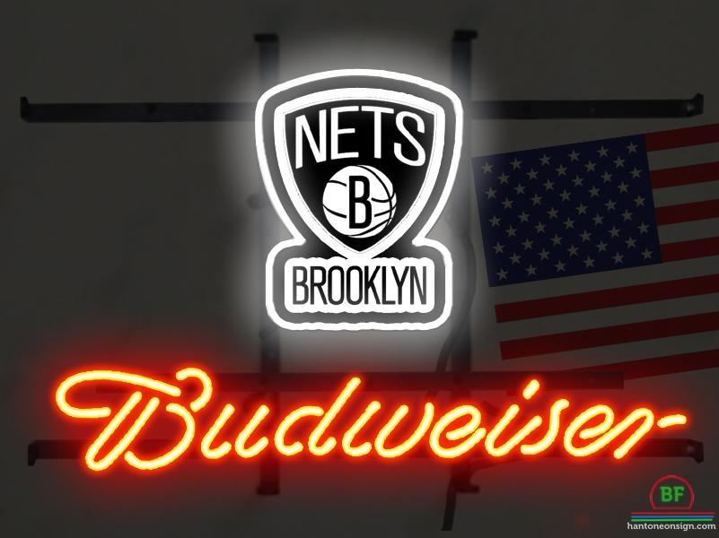 Custom Budweiser Brooklyn Nets Neon Sign NBA Teams Neon Light