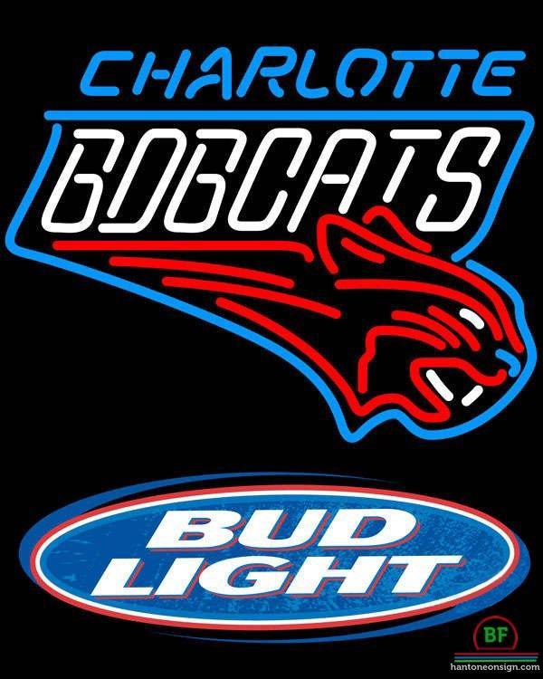 Custom Bud Light Charlotte Bobcats Neon Sign NBA Teams Neon Light
