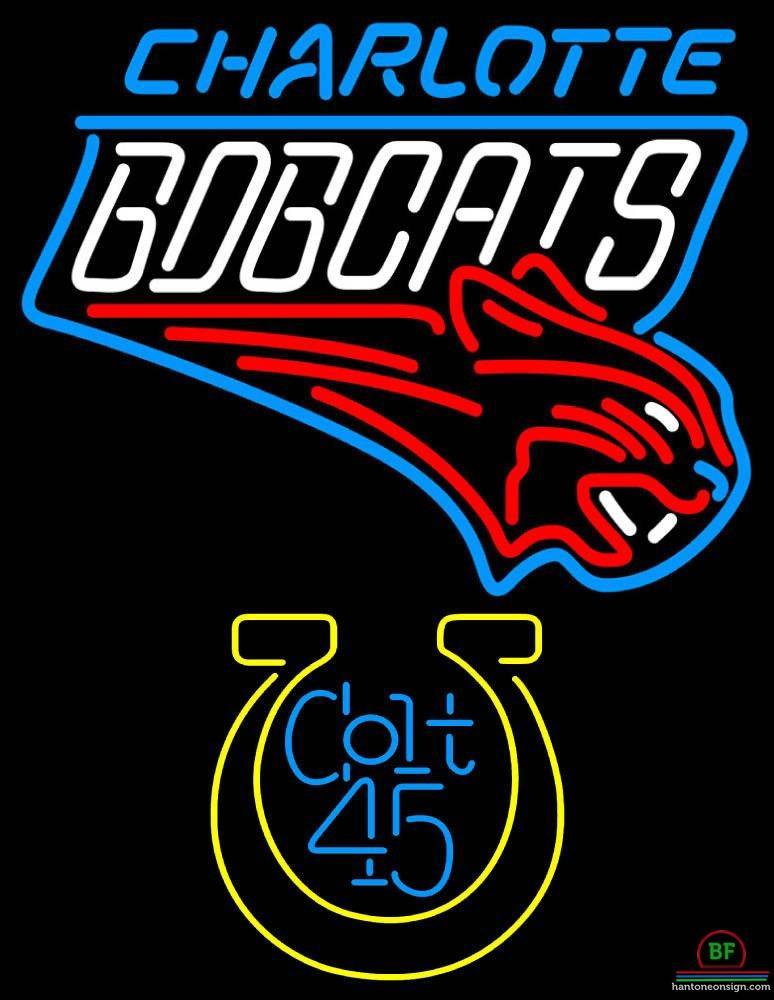 Custom Colt 45 Charlotte Bobcats Neon Sign NBA Teams Neon Light