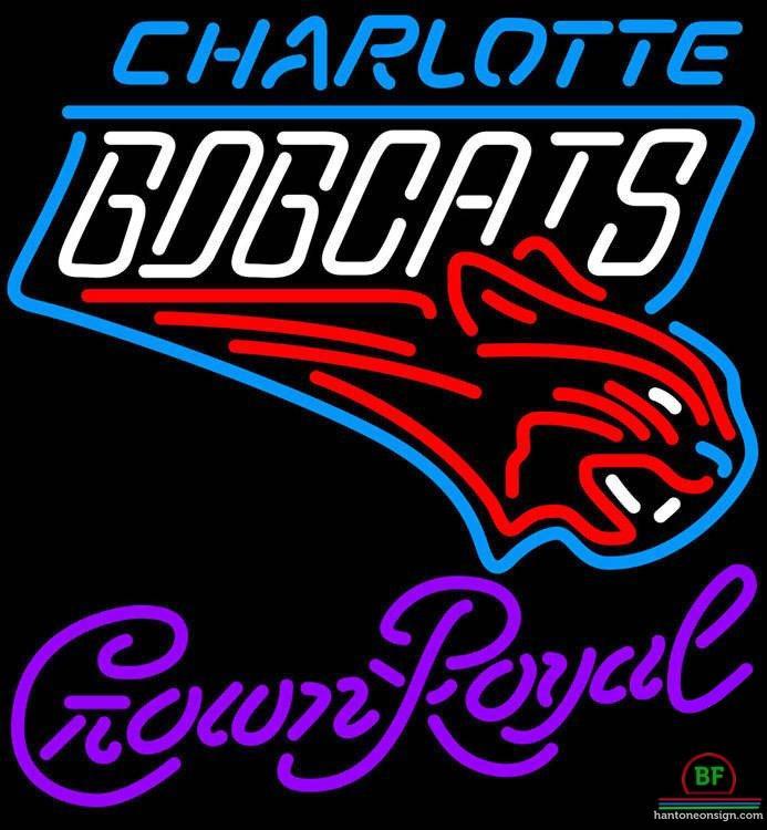 Custom Crown Royal Charlotte Bobcats Neon Sign NBA Teams Neon Light