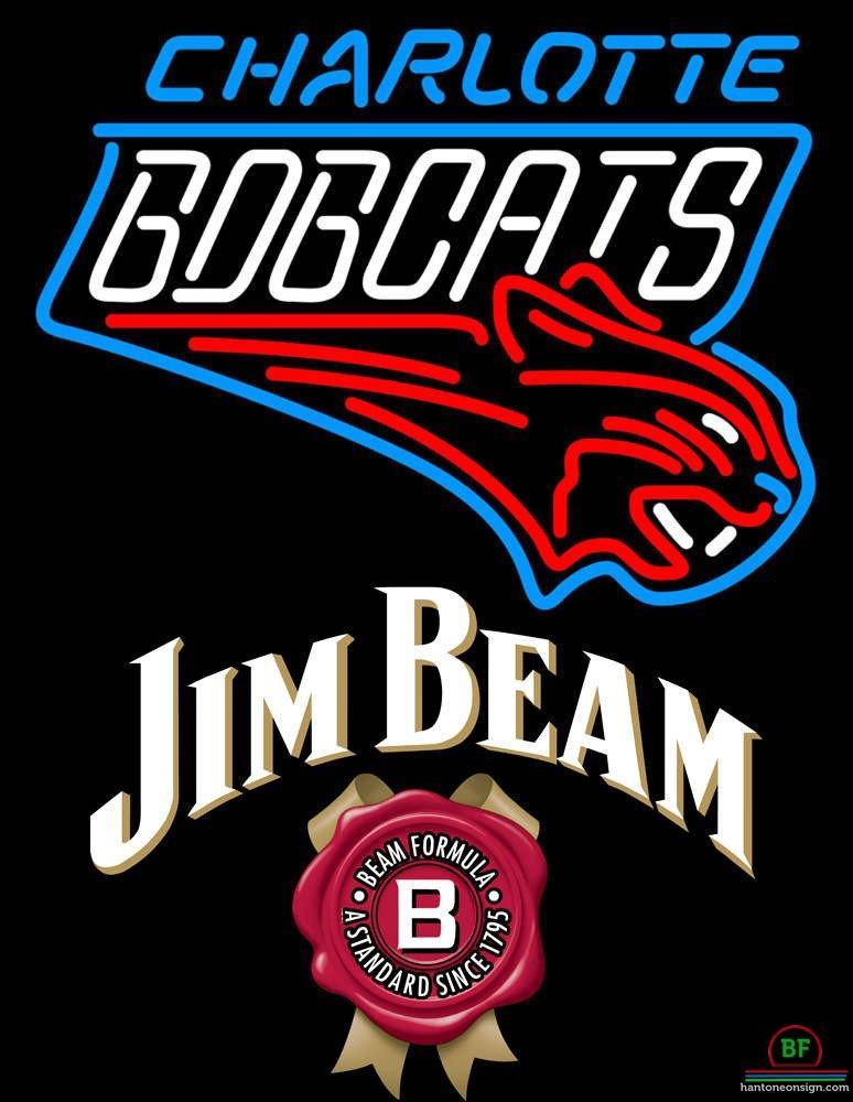Custom Jim Beam Charlotte Bobcats Neon Sign NBA Teams Neon Light