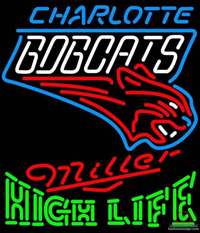 Custom Miller High Life Charlotte Bobcats Neon Sign NBA Teams Neon Light