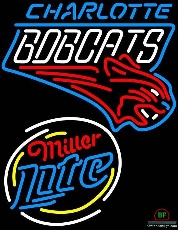 Custom Miller Lite Charlotte Bobcats Neon Sign NBA Teams Neon Light