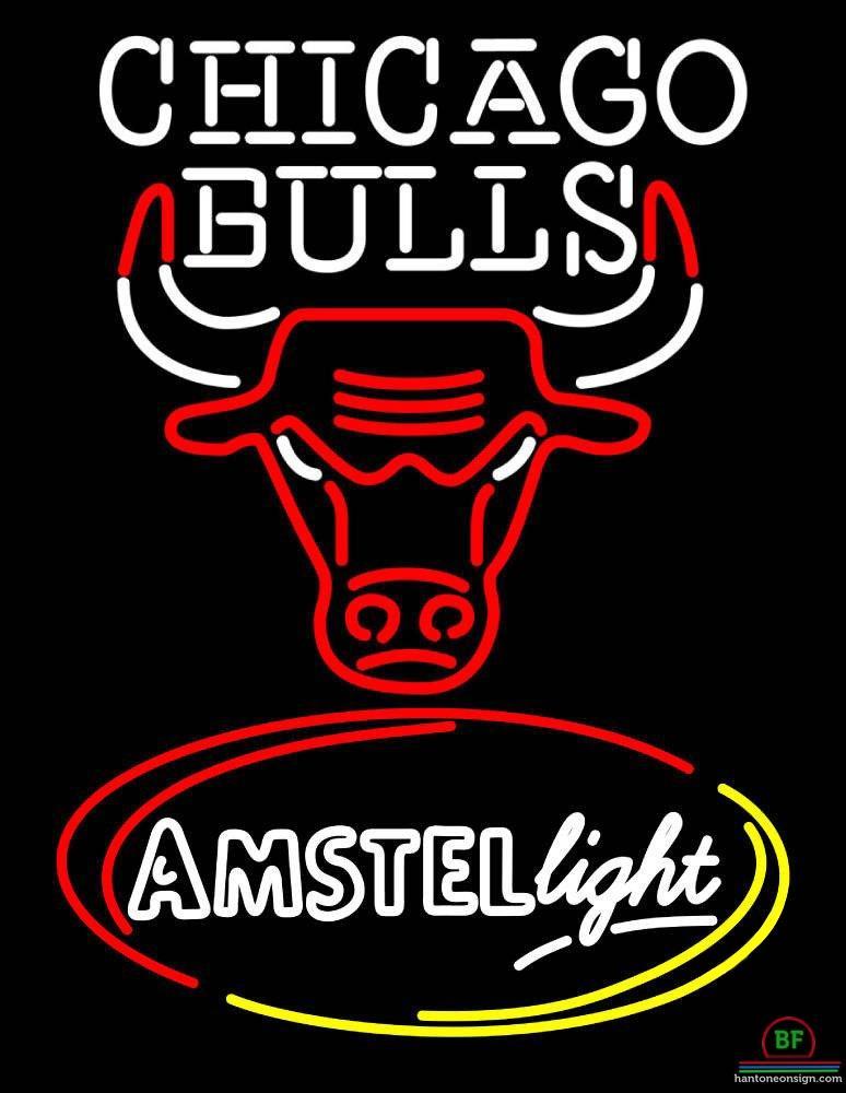 Custom Amstel Light Chicago Bulls Neon Sign NBA Teams Neon Light
