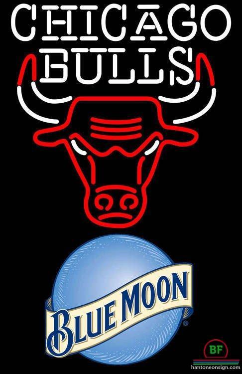 Custom Blue Moon Chicago Bulls Neon Sign NBA Teams Neon Light