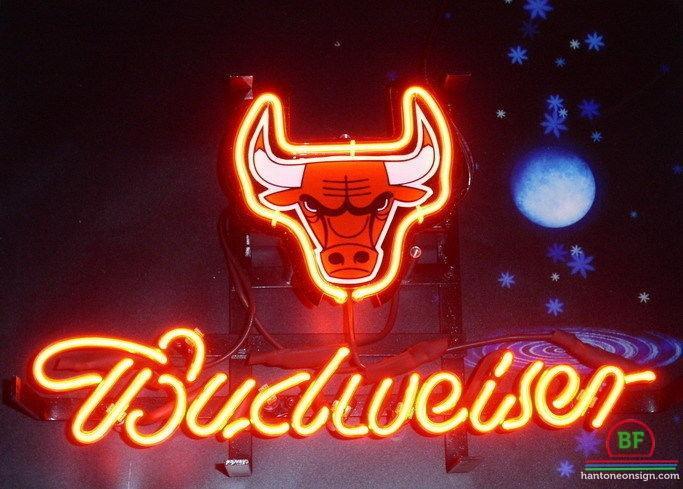Custom Budweiser Chicago Bulls Neon Sign NBA Teams Neon Light