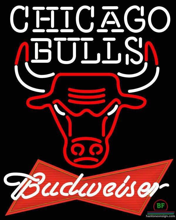 Custom Budweiser Chicago Bulls Neon Sign NBA Teams Neon Light