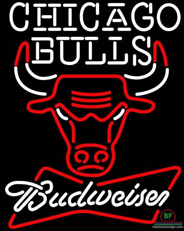 Custom Budweiser Chicago Bulls Neon Sign NBA Teams Neon Light