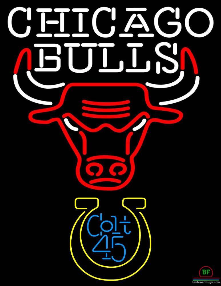 Custom Colt 45 Chicago Bulls Neon Sign NBA Teams Neon Light