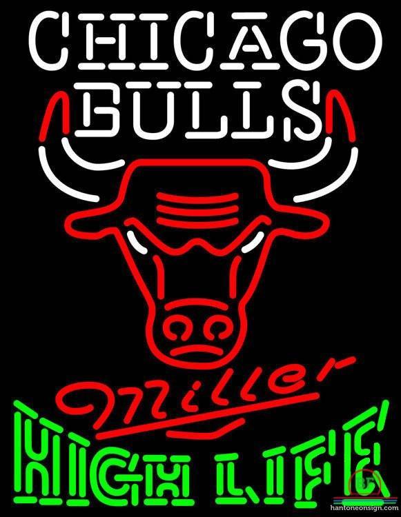 Custom Miller High Life Chicago Bulls Neon Sign NBA Teams Neon Light