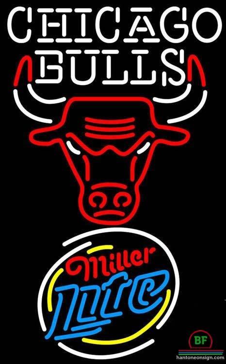 Custom Miller Lite Chicago Bulls Neon Sign NBA Teams Neon Light