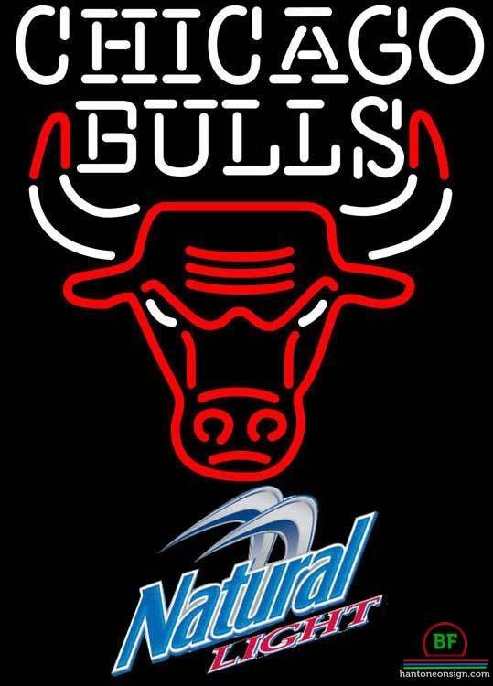 Custom Natural Light Chicago Bulls Neon Sign NBA Teams Neon Light