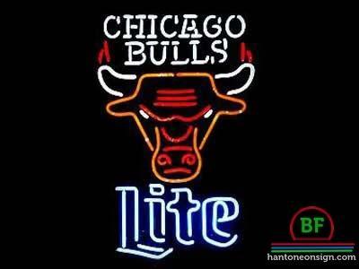 Custom Miller Lite Chicago Bulls Neon Sign NBA Teams Neon Light