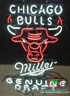 Custom Miller Genuine Draft Chicago Bulls Neon Sign NBA Teams Neon Light