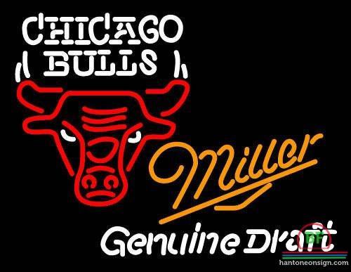 Custom Miller Genuine Draft Chicago Bulls Neon Sign NBA Teams Neon Light