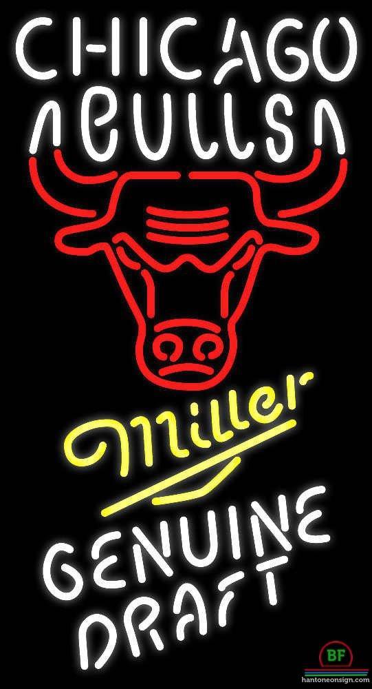 Custom Miller Genuine Draft Chicago Bulls Neon Sign NBA Teams Neon Light
